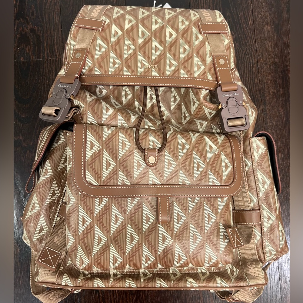 Brand new Dior CD diamond canvas backpack